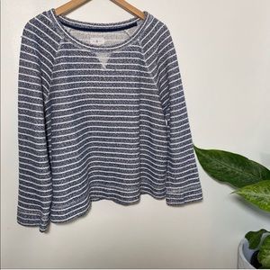 Lou & Grey striped crewneck pullover sweatshirt